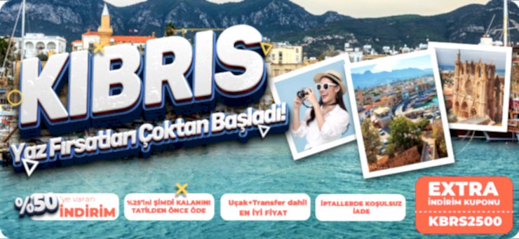 Kıbrıs tatili fırsatları ve %50ye varan indirim kampanyası triselian.